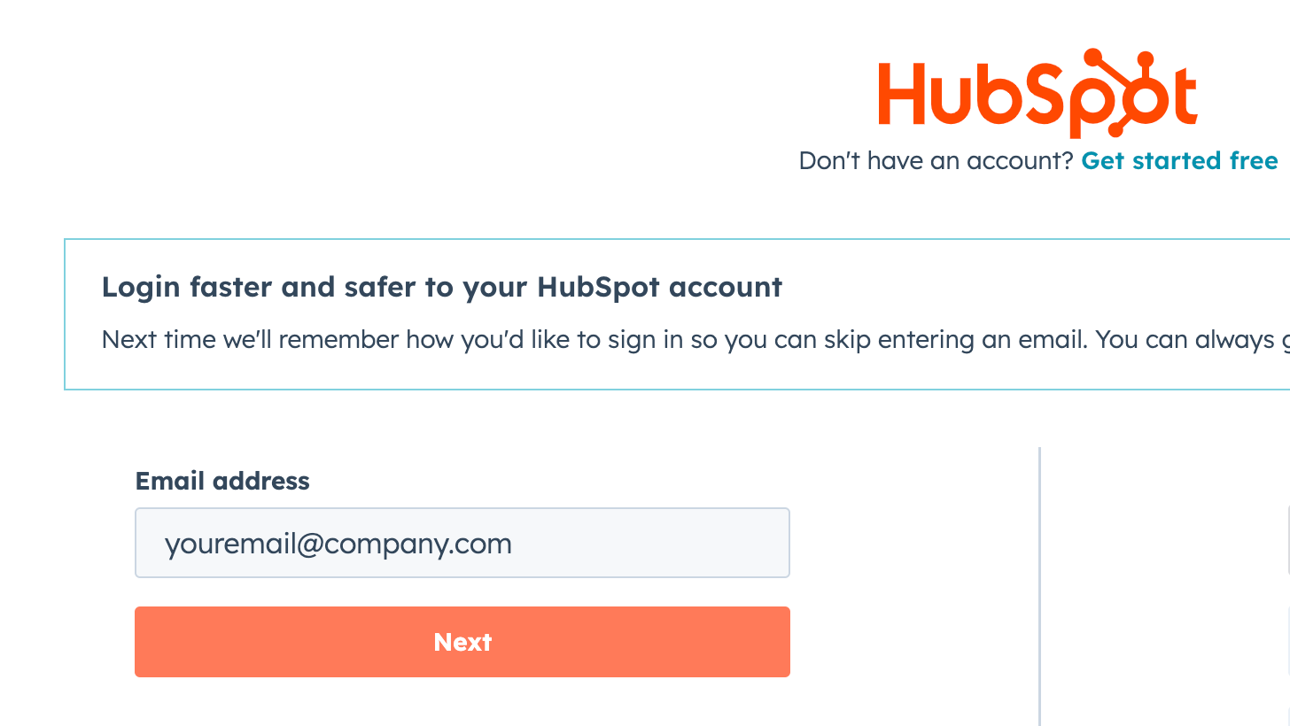 HubSpot Login and Sign in