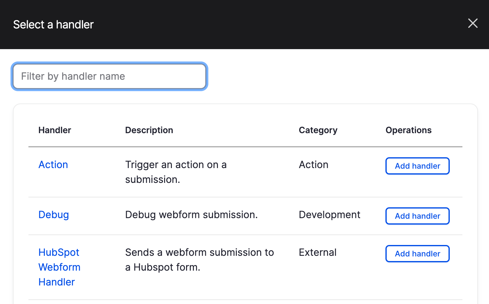 Add HubSpot Webform Handler